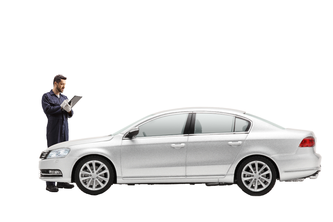 A1 Auto Guys pre-purchase car inspection process with inspector and vehicle